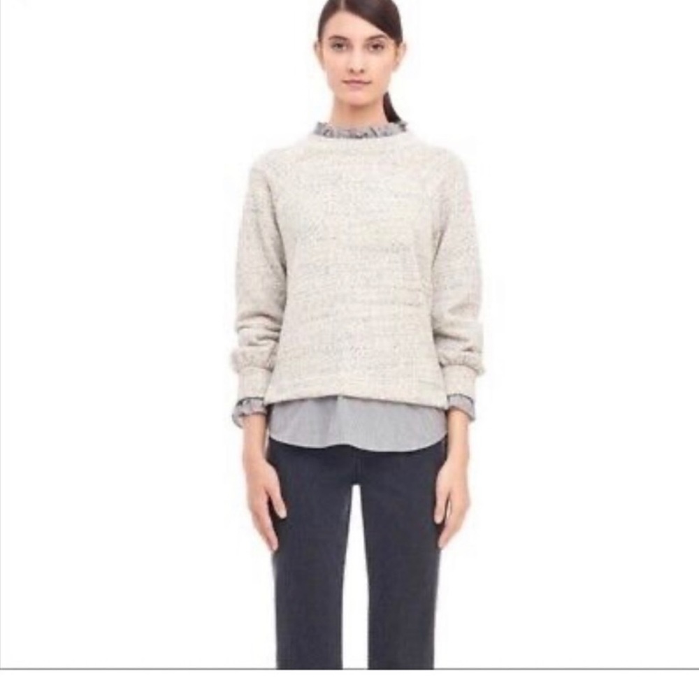 EUC LIKE NEW Rebecca Taylor La Vie Ruffle Trim Sweater Size XSMALL